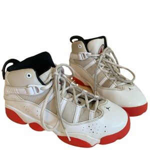 Air Jordan Two Kids Basketball Sneakers - White and Red